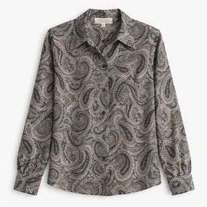 Peters & Ashley Liquid Silk Paisley Blouse Vintage Size 12